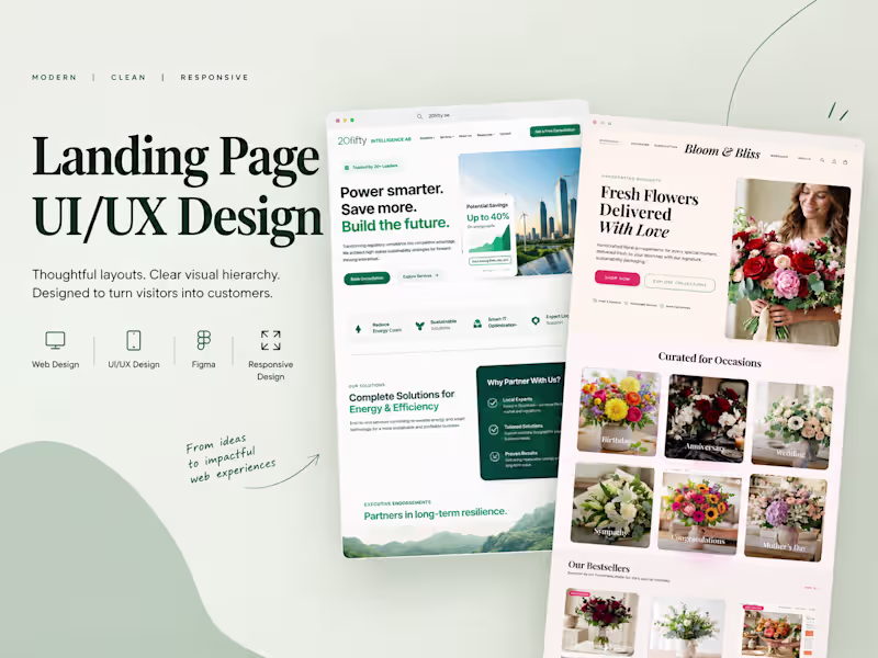 Cover image for Landing Page UI/UX Design