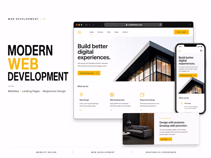 Cover image for I will build a modern responsive website for your business