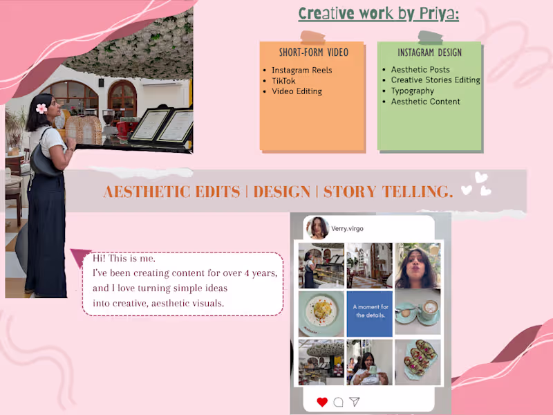 Cover image for Aesthetic and creative Instagram Post & Visual Storytelling