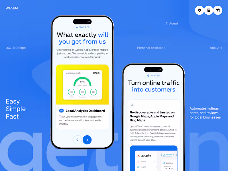 Cover image for Getpin — AI SaaS Mobile
