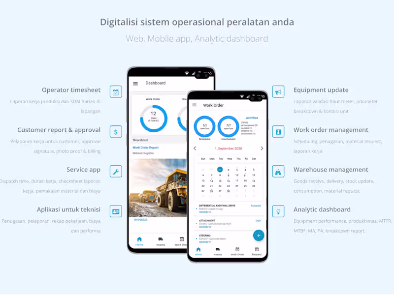 Cover image for Amtiss - Heavy Machinery Management App