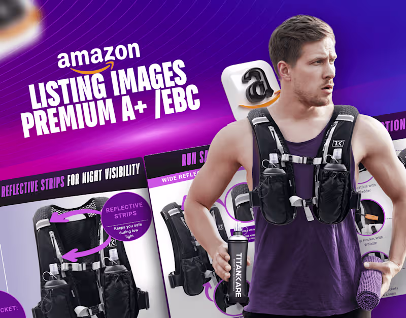Cover image for Amazon Listing Images | A+ Content | Running Vest