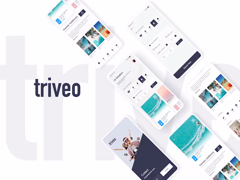 Cover image for Triveo travel app ui
