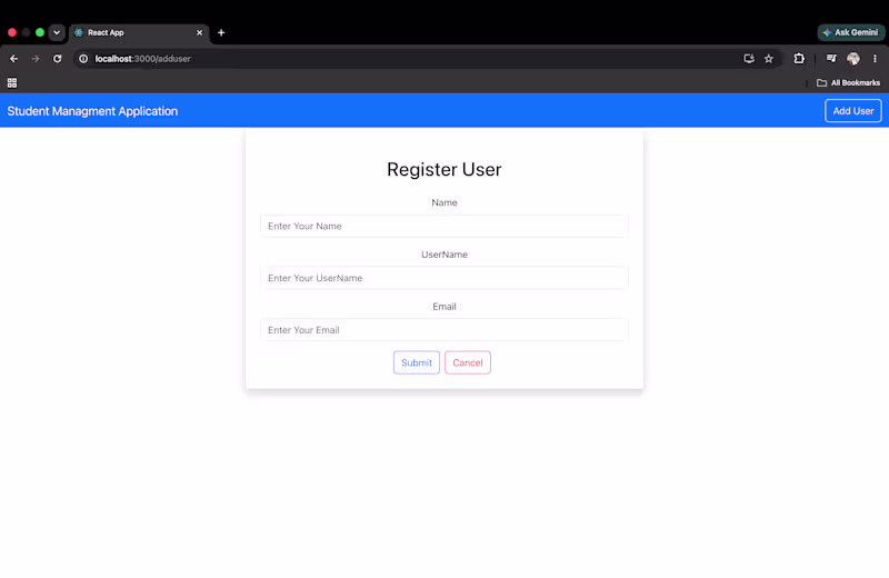 Cover image for CRUD Application 
I built and deployed