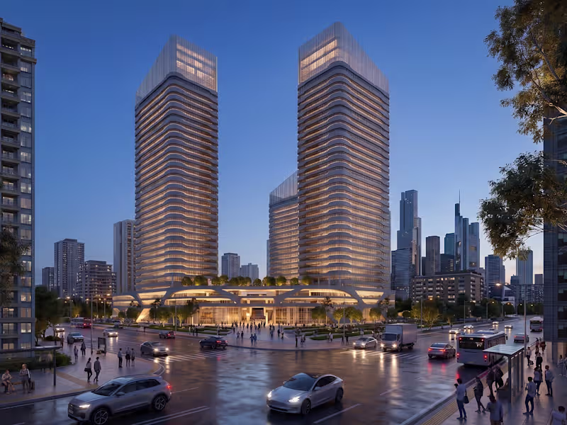 Cover image for Twin Commercial Towers
Large-scale commercial visualization