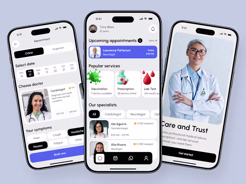 Cover image for Healthcare Telemedicine Mobile App Design