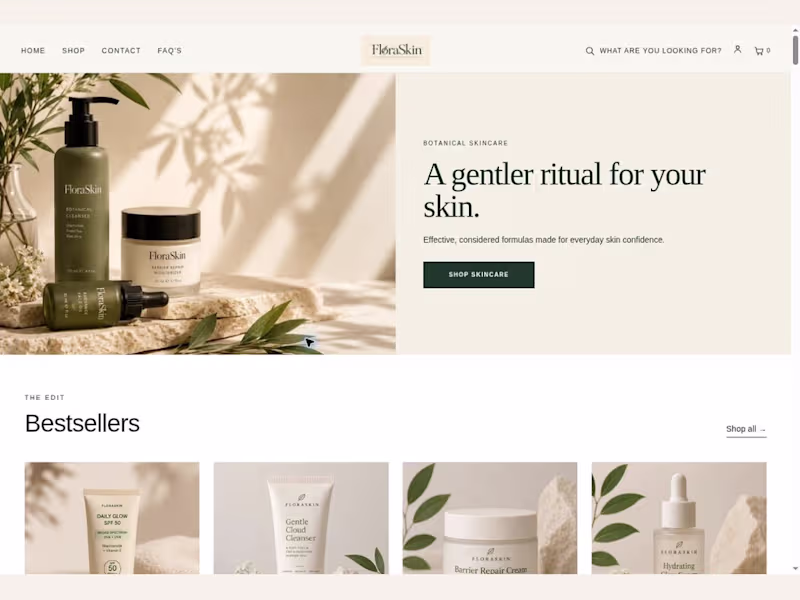 Cover image for FloraSkin — Premium Shopify Skincare