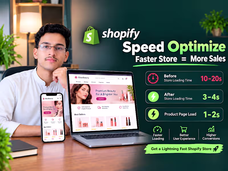 Cover image for ​High-Converting Shopify Store Design & Speed Optimization