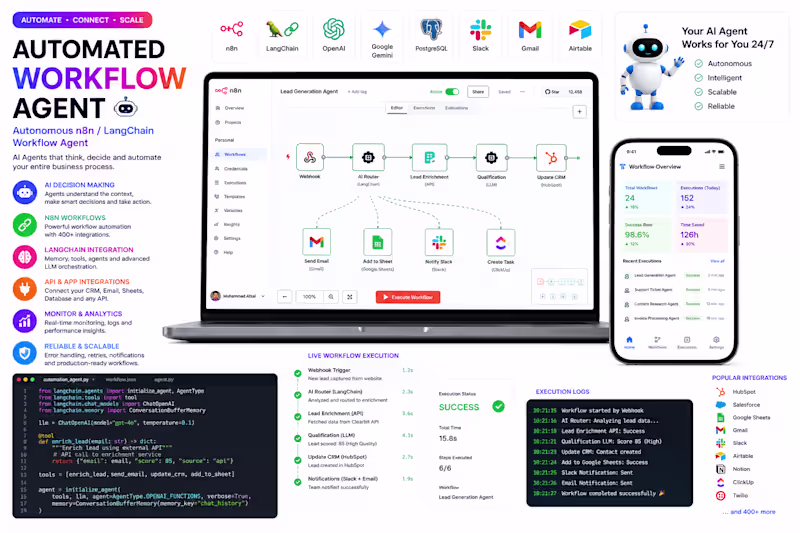 Cover image for Automated Workflow Agent Development