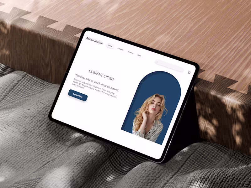 Cover image for Aérah - Clothing Store Homepage UI