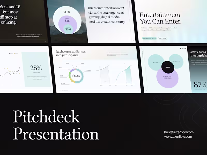Cover image for Jalvix Pitch Deck Design