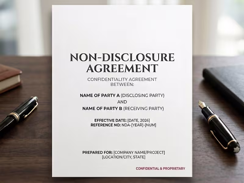 Cover image for Mutual or One-Way NDA — Custom Drafted for Your Business