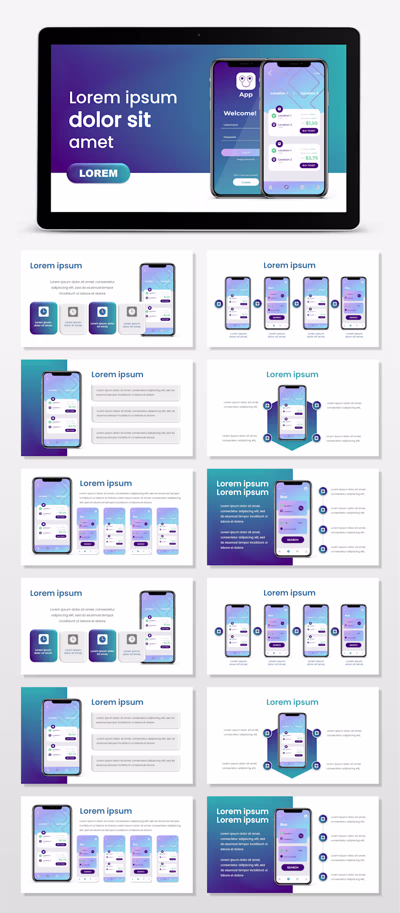Cover image for PowerPoint Template for App Presentations