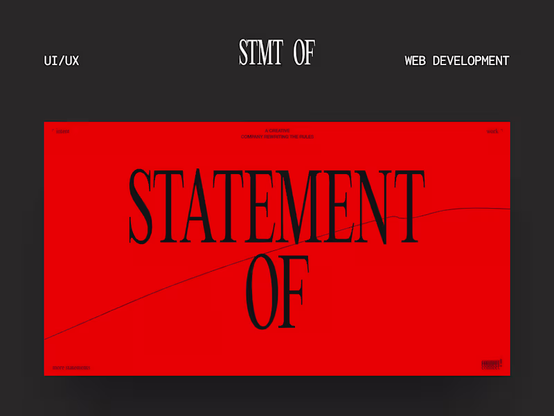 Cover image for STATEMENT OF | UI Design and Webflow Development