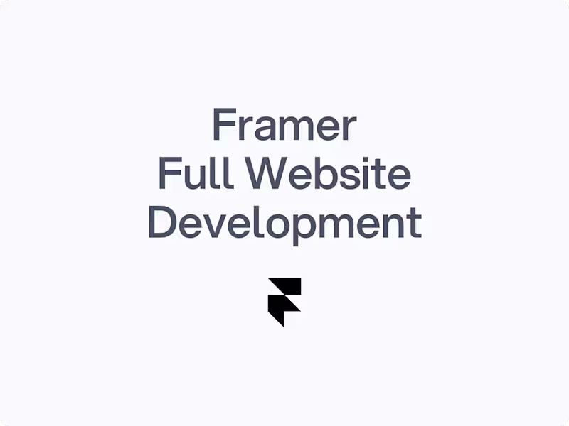 Cover image for Framer Full Website Development