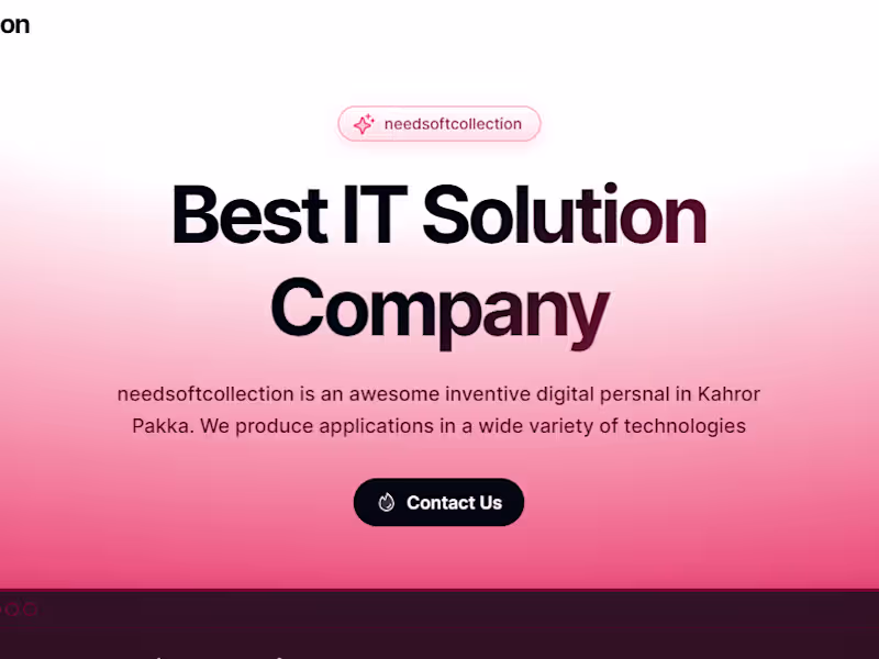 Cover image for Need soft web site