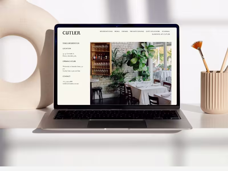 Cover image for Squarespace Restaurant Brochure Website Design