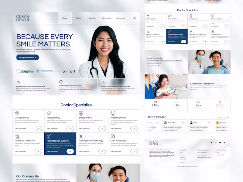 Cover image for ClearDent Website
A concept website designed