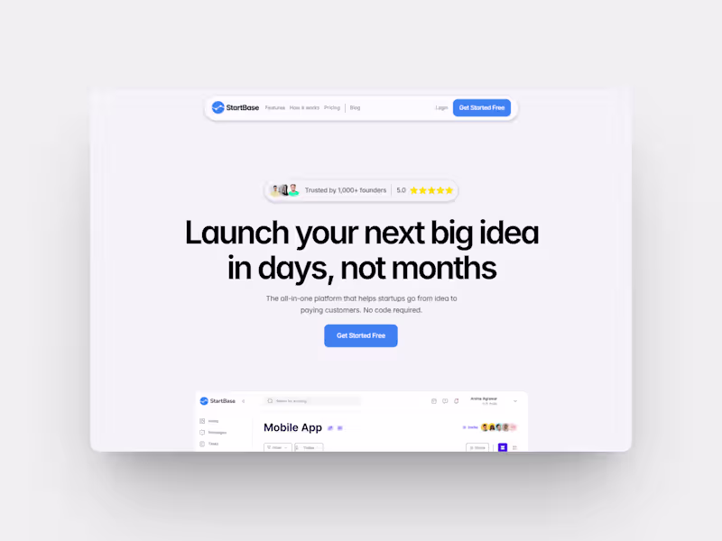 Cover image for StartBase: Free Framer SaaS Template