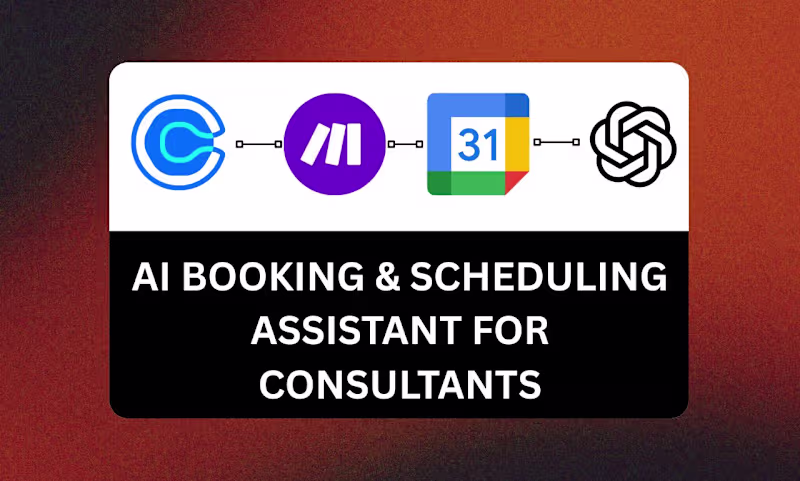 Cover image for AI Booking & Scheduling Assistant