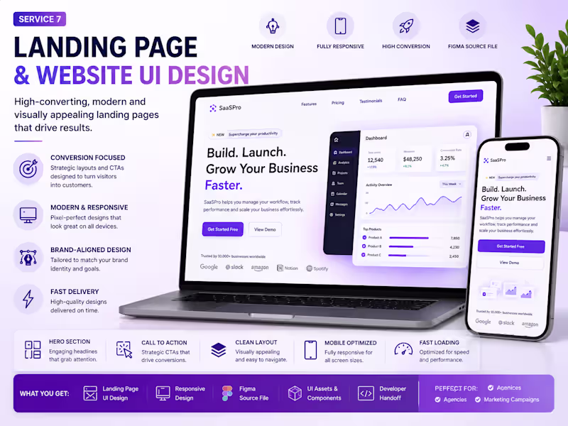Cover image for Landing Page & Website UI Design