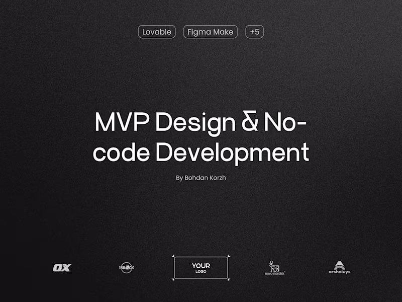Cover image for MVP ♦︎ Design & No-code development 