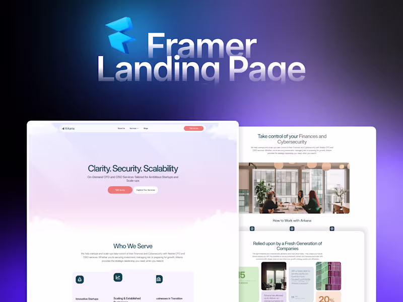 Cover image for Framer Landing page