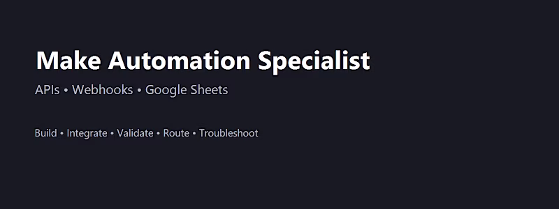 Cover image for Build or Fix a Make Automation