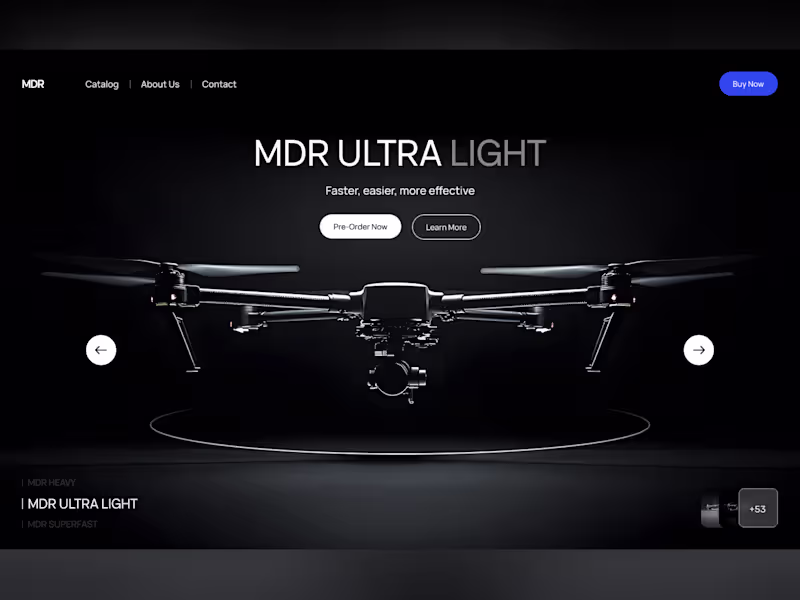 Cover image for Futuristic Drone Web Design -