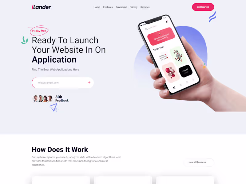 Cover image for App Launching Landing page Design