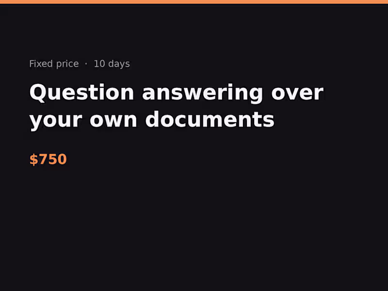 Cover image for Question answering over your own documents