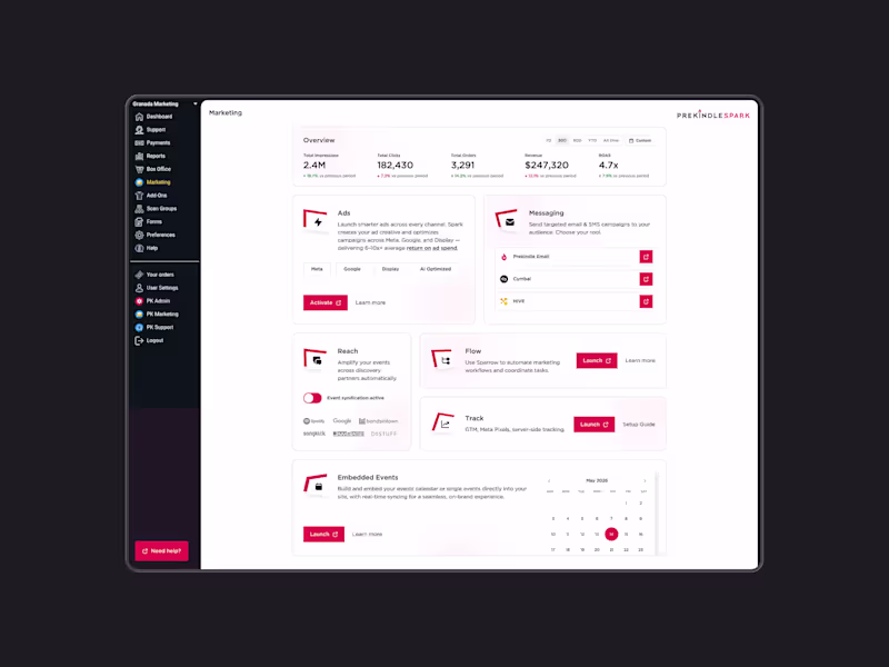 Cover image for Prekindle: SaaS Marketing Hub UX/UI Redesign