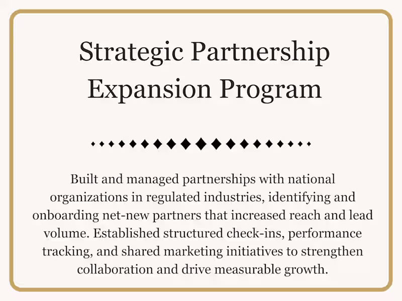 Cover image for Partnership Expansion