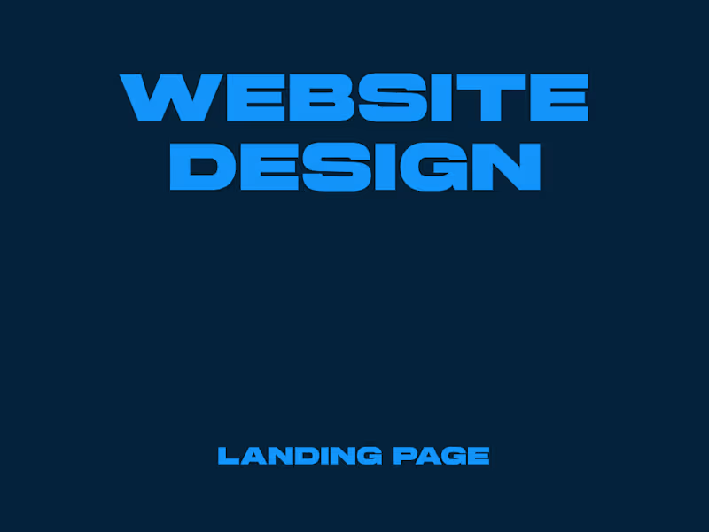Cover image for Web Design | Landing Page