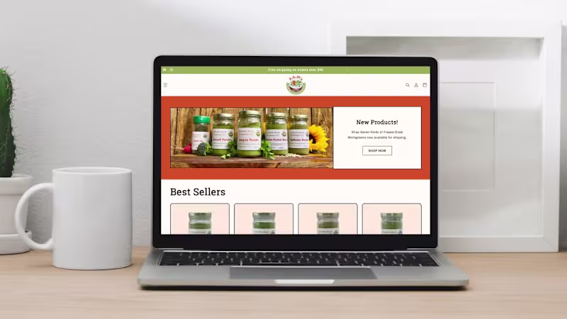 Cover image for eCommerce Website Development for Pam’s Microgreens
