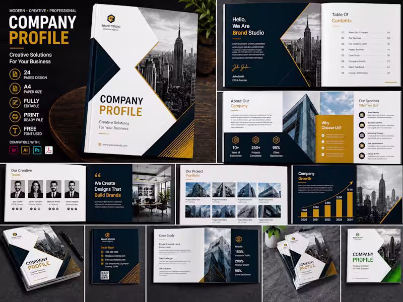 Cover image for Modern Company Profile Template –