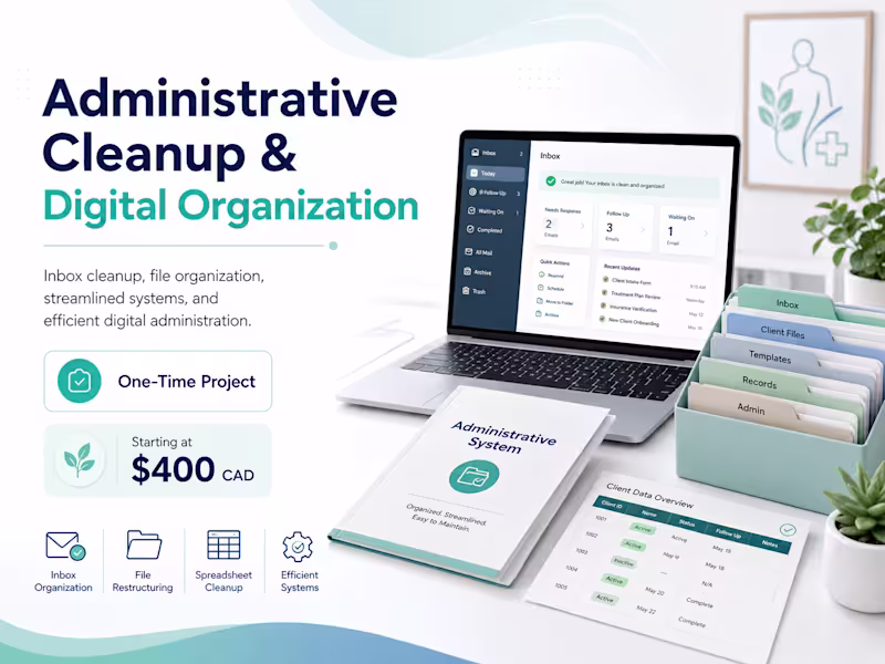Cover image for Administrative Cleanup & Digital Organization