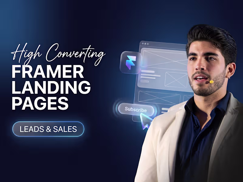 Cover image for I will design a high converting framer landing page and website