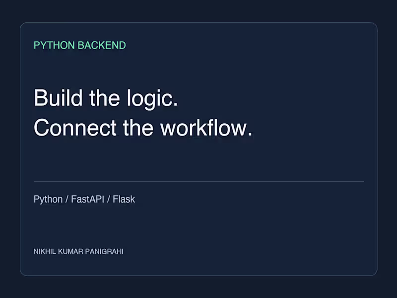 Cover image for Python Backend Development