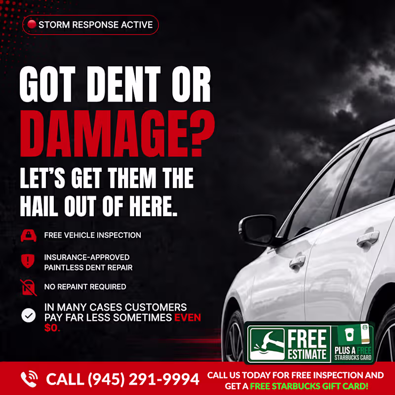 Cover image for Car Dent Repair Poster Design