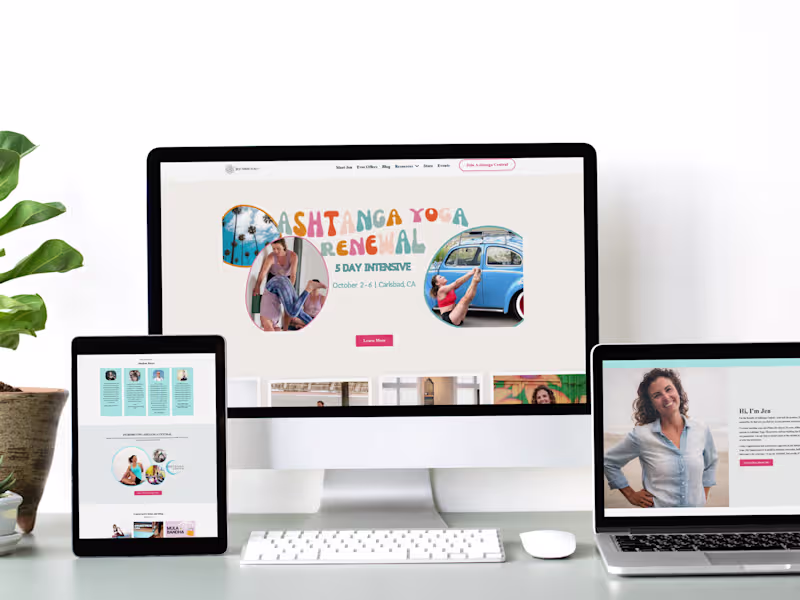 Cover image for Kajabi Yoga & Wellness Website for Jen René