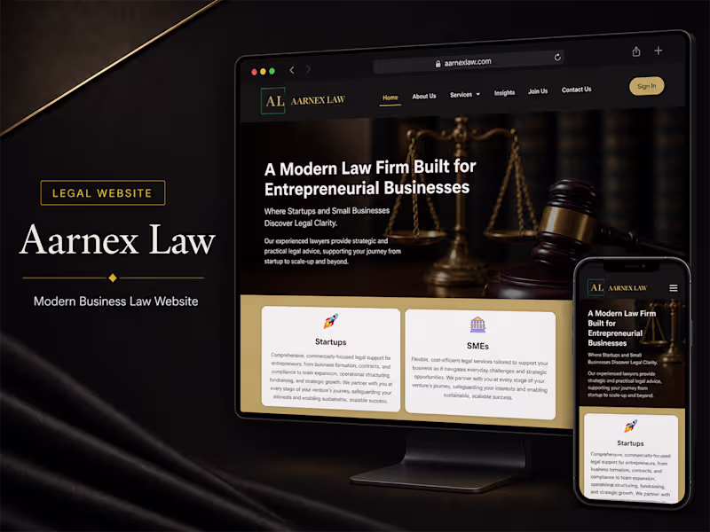 Cover image for Aarnex Law - Modern Legal