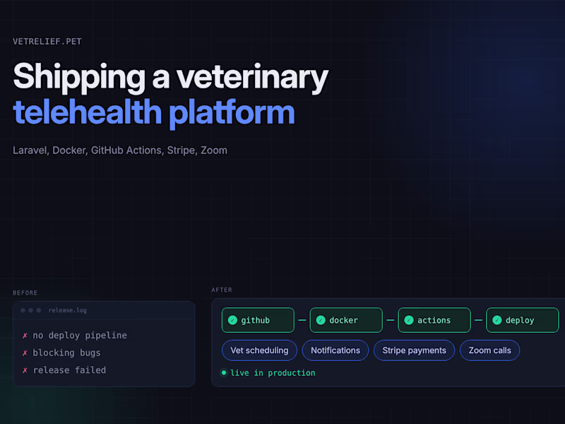 Cover image for Shipping a Veterinary Telehealth Platform to Production