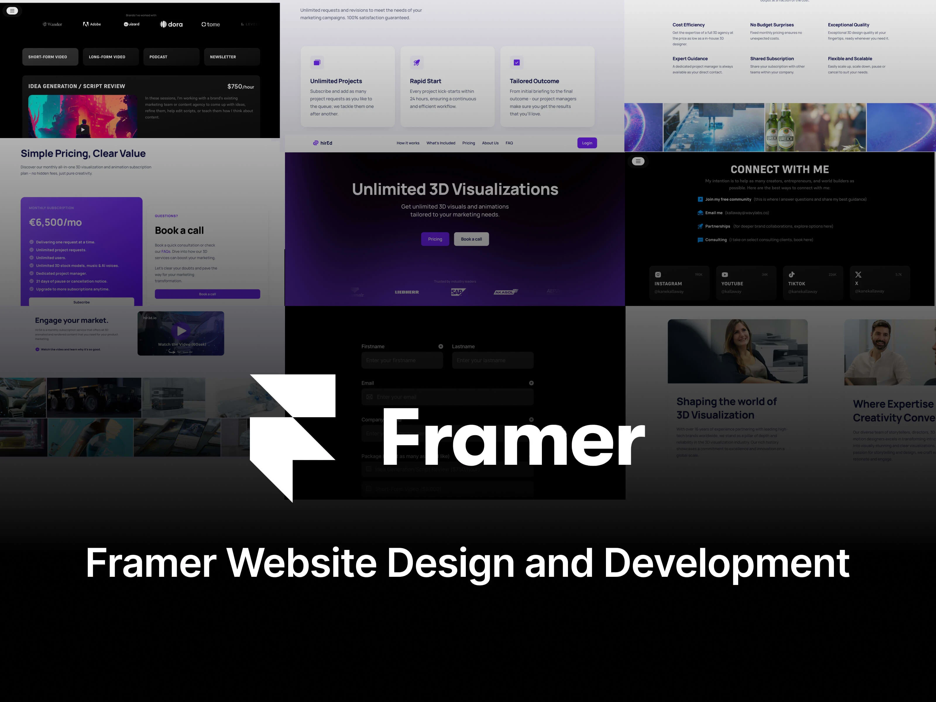 Framer Website Design & Development, a service by Tristan Owen