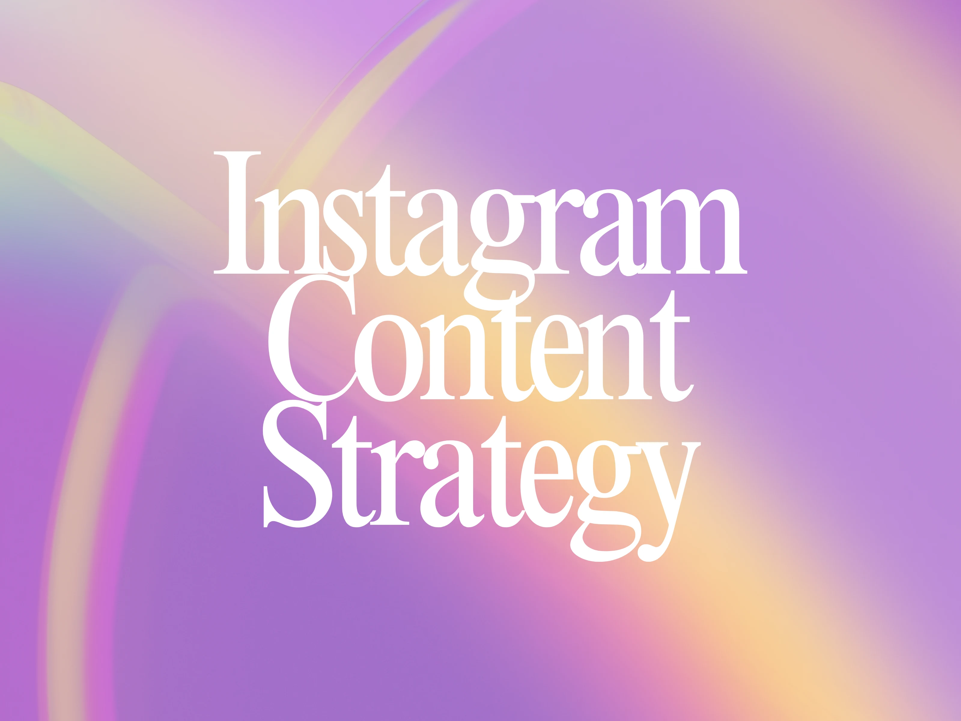 Instagram Content Strategy, a service by Tisha Bercero