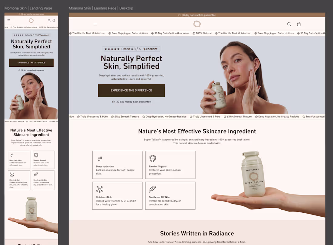 Cover image for MOMONA SKIN Interactive Website Development