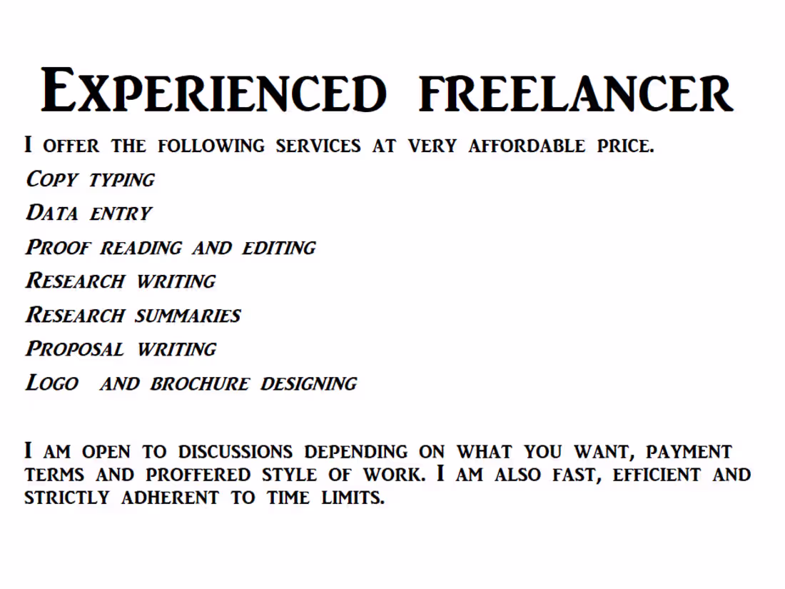 Cover image for Experienced freelancer