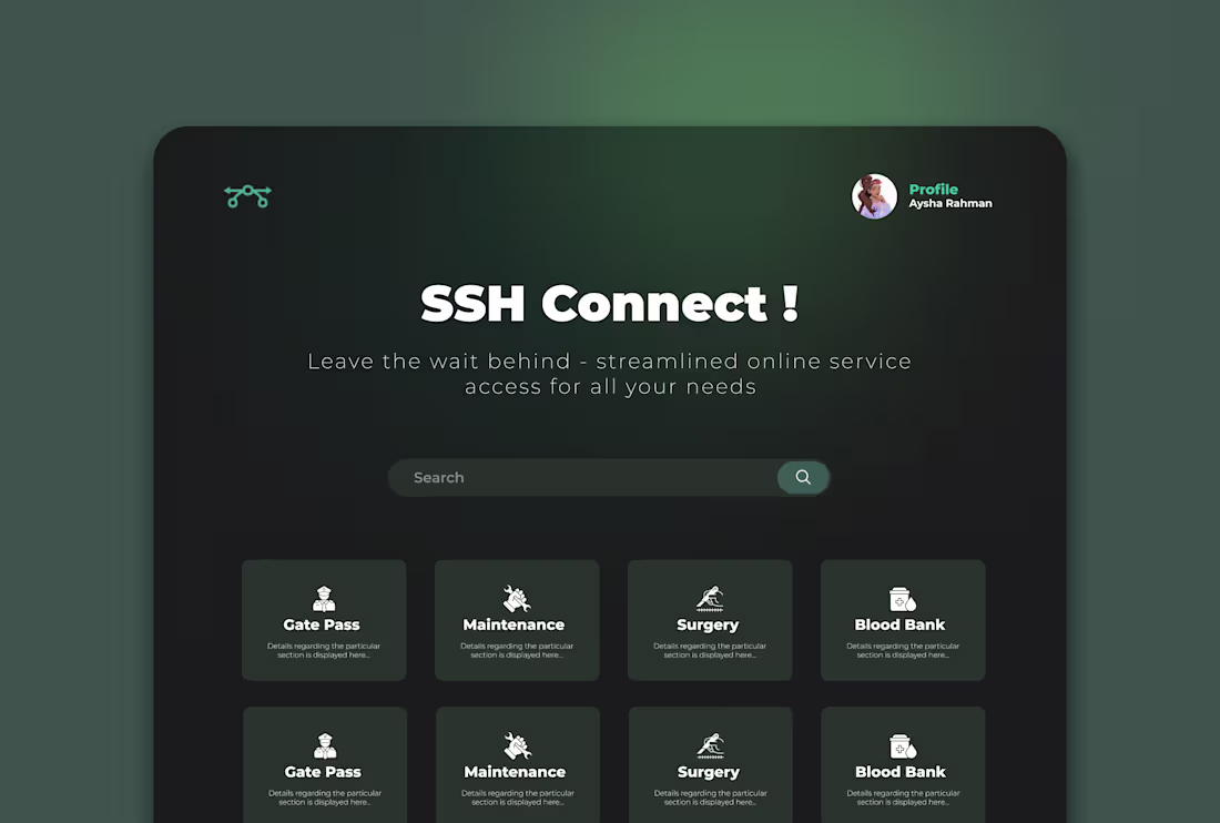 Cover image for SSH Connect Hospital Management System