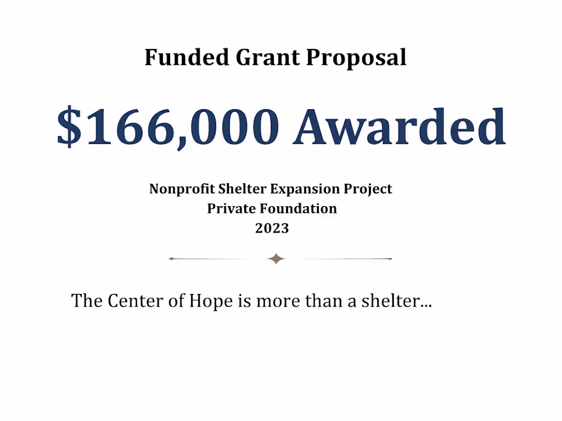 Cover image for $166K Grant Award | Nonprofit