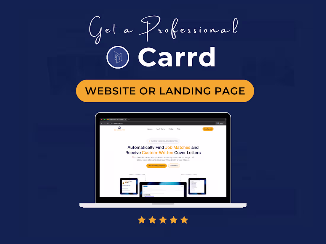Cover image for High-converting Carrd Landing Page or Carrd Website